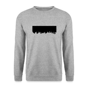 Fond de peinture de coup de pinceau - Sweat-shirt Unisexe - gris chiné - Devant - Alina (178cm) & Michal (187cm)