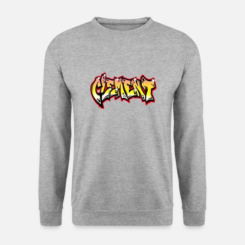 Graffiti Name Clement - Unisex Pullover - Weißgrau meliert
