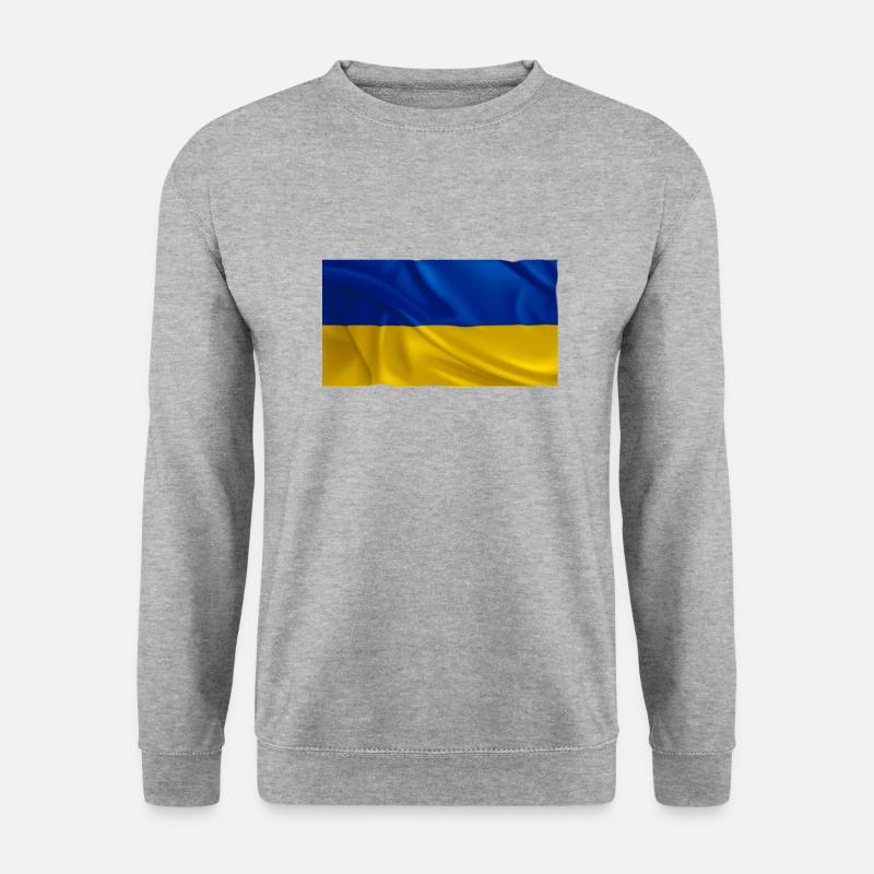 Ukraine - Unisex Pullover - Weißgrau meliert