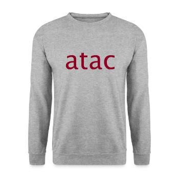 atac rome - Unisex Sweatshirt - salt & pepper - Front - Alina (178cm) & Michal (187cm)