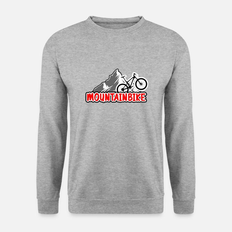 Mountanbike - Unisex Pullover - Weißgrau meliert