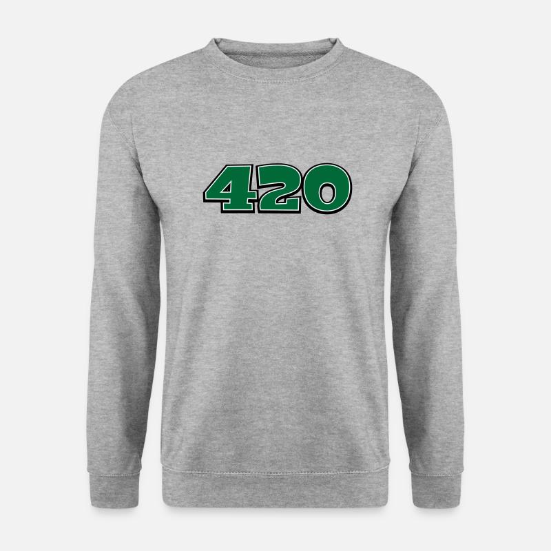 420 - Unisex Pullover - Weißgrau meliert
