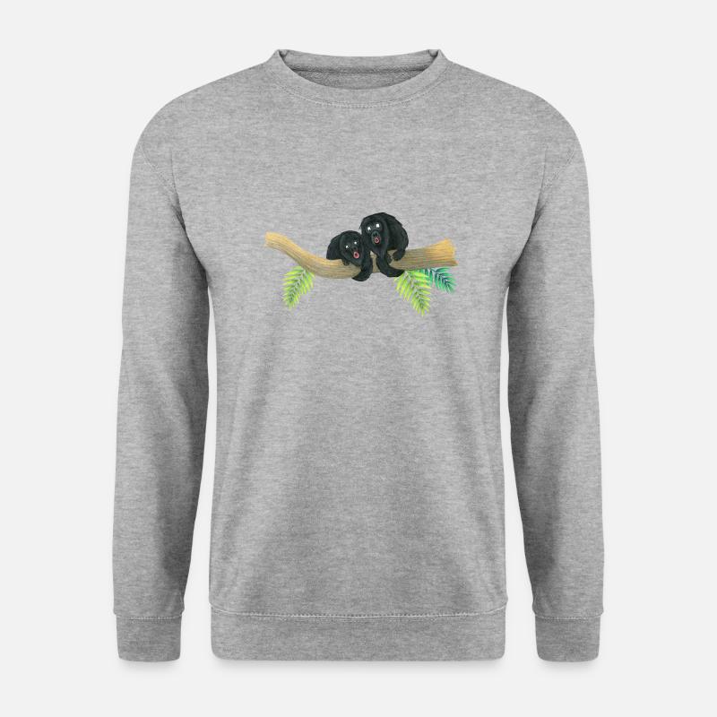 Brüllaffen - Unisex Pullover - Weißgrau meliert