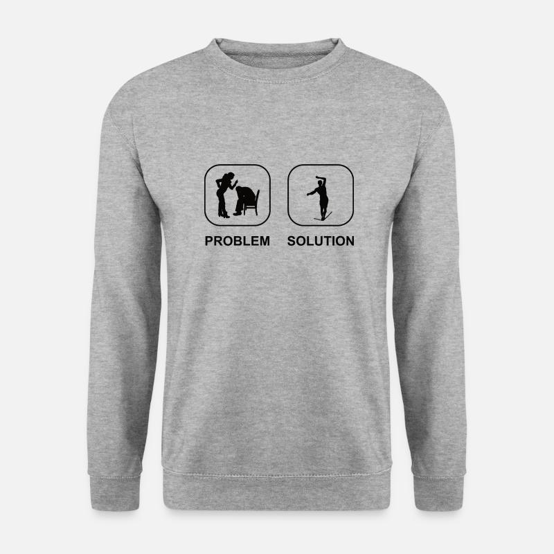 Slackline Tricklining Geschenk Slackliner - Unisex Pullover - Weißgrau meliert