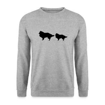 Canine - Sweat-shirt Unisexe - gris chiné - Devant - Alina (178cm) & Michal (187cm)