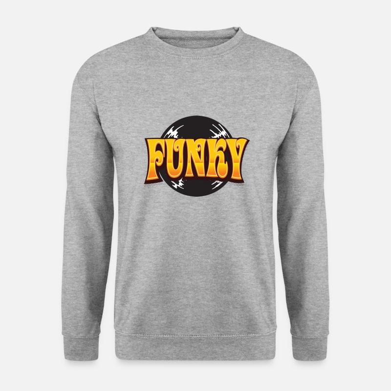 Funky Musik - Unisex Pullover - Weißgrau meliert