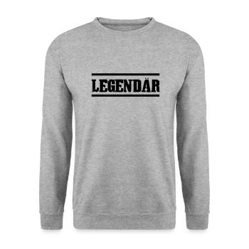 Legendär - Unisex Pullover - Weißgrau meliert - Vorne - Alina (178cm) & Michal (187cm)