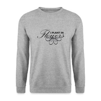 Florist Flower Plant Nature Gardener - Unisex Sweatshirt - salt & pepper - Front - Alina (178cm) & Michal (187cm)