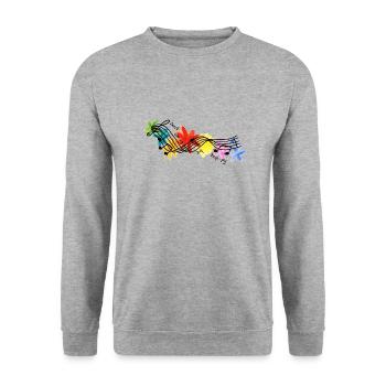 Nimms leicht - Unisex Pullover - Weißgrau meliert - Vorne - Alina (178cm) & Michal (187cm)