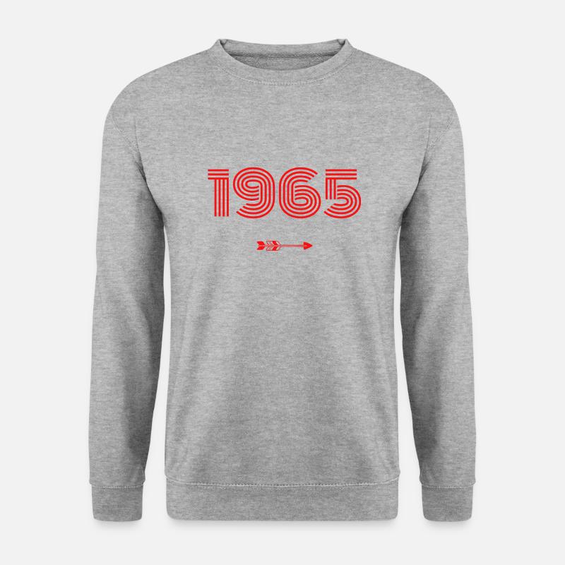 Jahrgang 1965 - Unisex Pullover - Weißgrau meliert