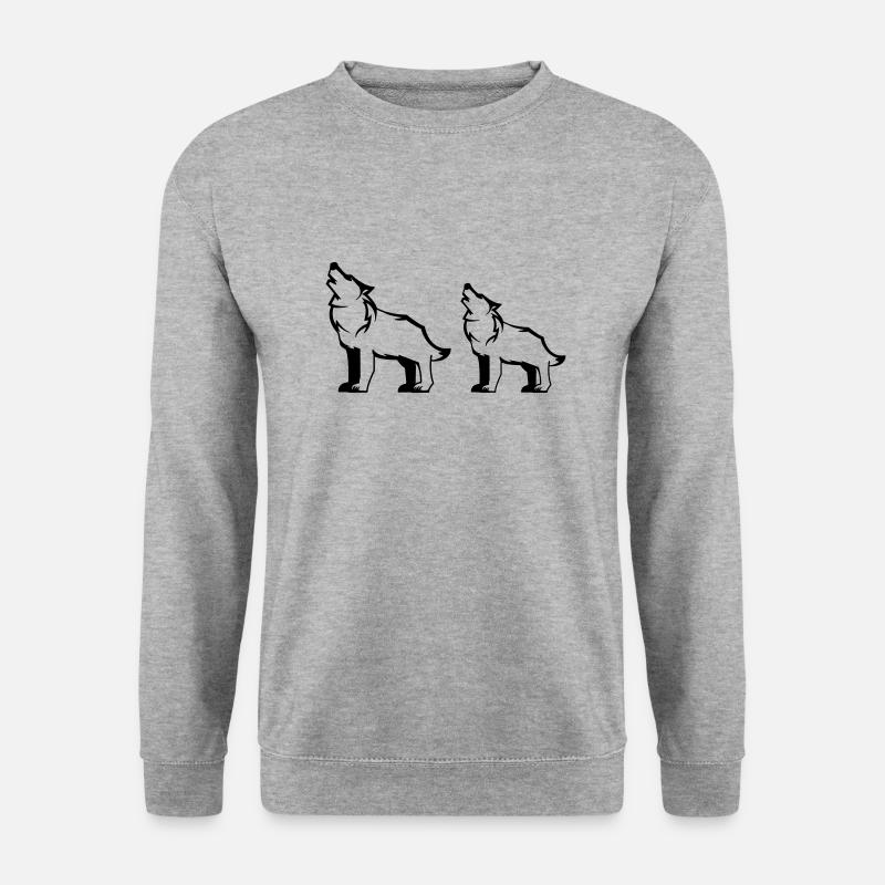 wolfsrudel - Unisex Pullover - Weißgrau meliert