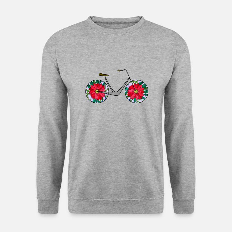 Fahrrad - Unisex Pullover - Weißgrau meliert