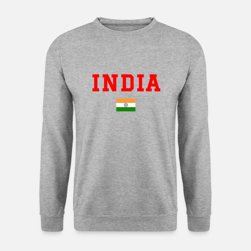 Indien - Unisex Pullover - Weißgrau meliert