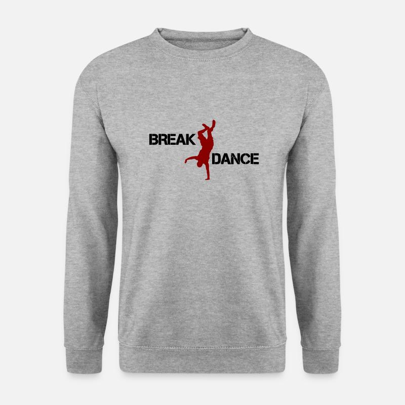 break dance - Unisex Pullover - Weißgrau meliert