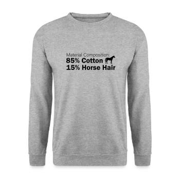 85% Cotton, 15% Horse Hair - Unisex Sweatshirt - salt & pepper - Front - Alina (178cm) & Michal (187cm)