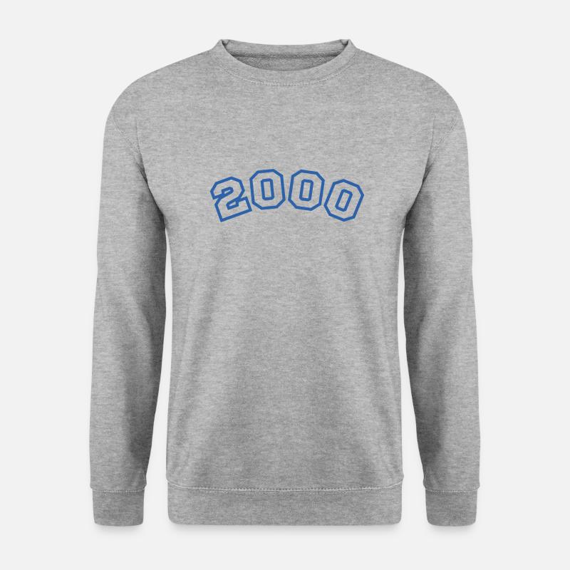 2000 Sport Blau - Unisex Pullover - Weißgrau meliert