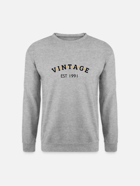 La añada es 1991 - Sudadera unisex - jaspeado blanco gris