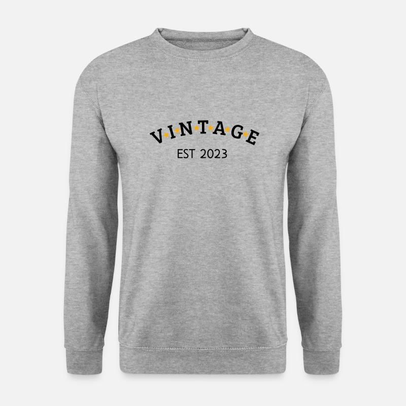 Jahrgang ist 2023 - Unisex Pullover - Weißgrau meliert