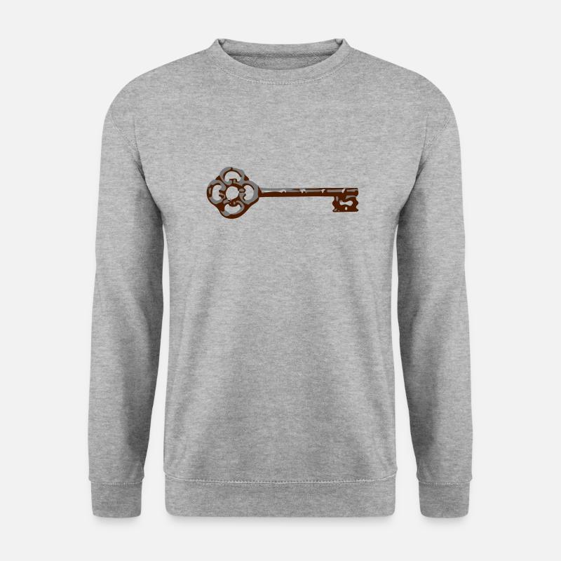 ancient key - Unisex Pullover - Weißgrau meliert