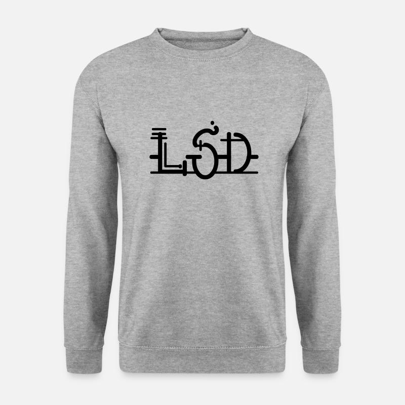 LSD Acid Albert Hoffman Font ART - Unisex Pullover - Weißgrau meliert