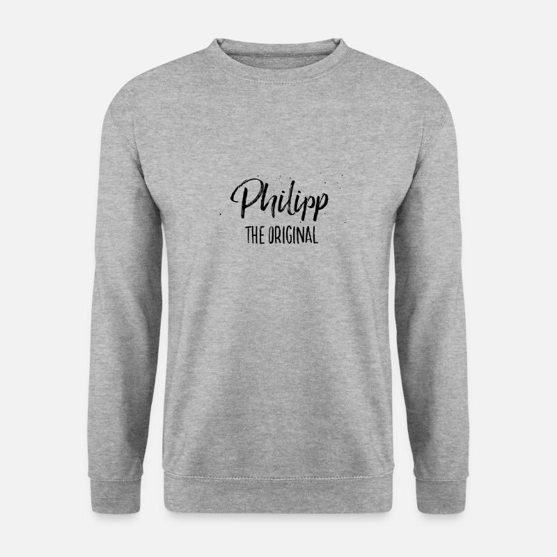 Philipp - Unisex Pullover - Weißgrau meliert