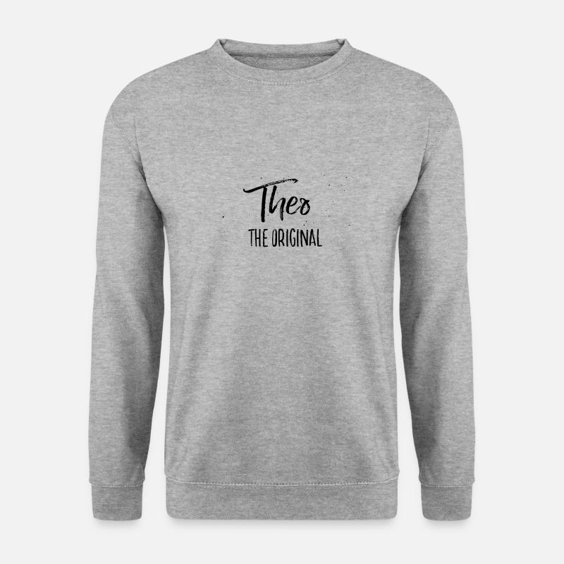 Theo - Unisex Pullover - Weißgrau meliert