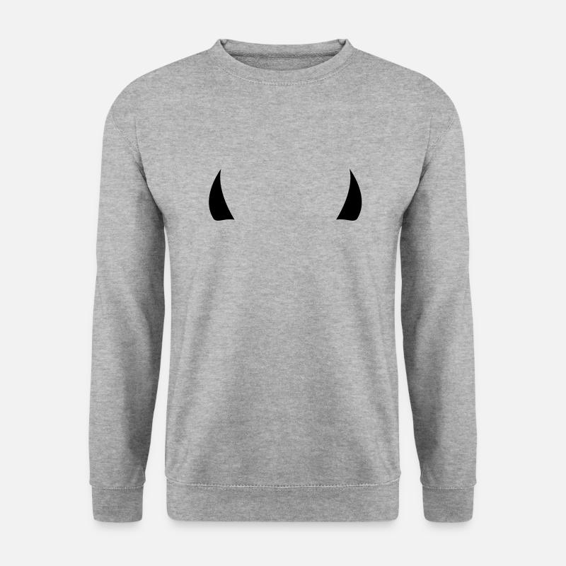 devil horns - Unisex Pullover - Weißgrau meliert