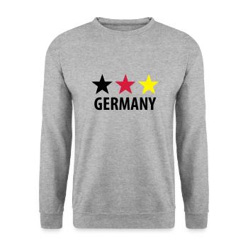 germany - Unisex Pullover - Weißgrau meliert - Vorne - Alina (178cm) & Michal (187cm)