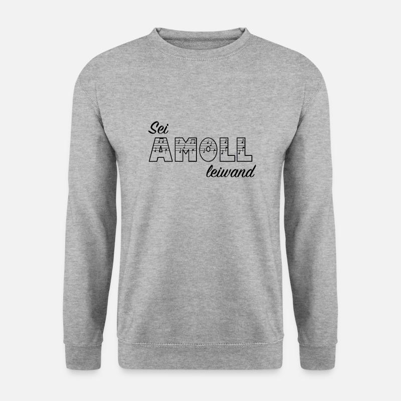 Sei AMOLL leiwand - Unisex Pullover - Weißgrau meliert