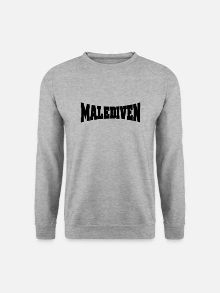 Malediven Schriftzug - Unisex Pullover - Weißgrau meliert