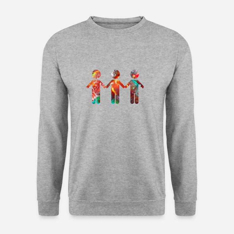 Kinder - Unisex Pullover - Weißgrau meliert