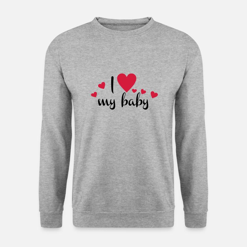 baby - Unisex Pullover - Weißgrau meliert