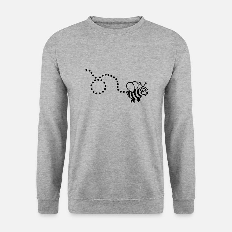 Biene - Unisex Pullover - Weißgrau meliert