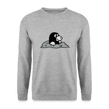 Mole - Unisex Sweatshirt - salt & pepper - Front - Alina (178cm) & Michal (187cm)