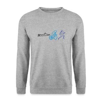 triathlon - woman - Sweat-shirt Unisexe - gris chiné - Devant - Alina (178cm) & Michal (187cm)