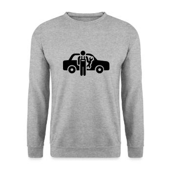 Motor mechanic - Unisex Sweatshirt - salt & pepper - Front - Alina (178cm) & Michal (187cm)