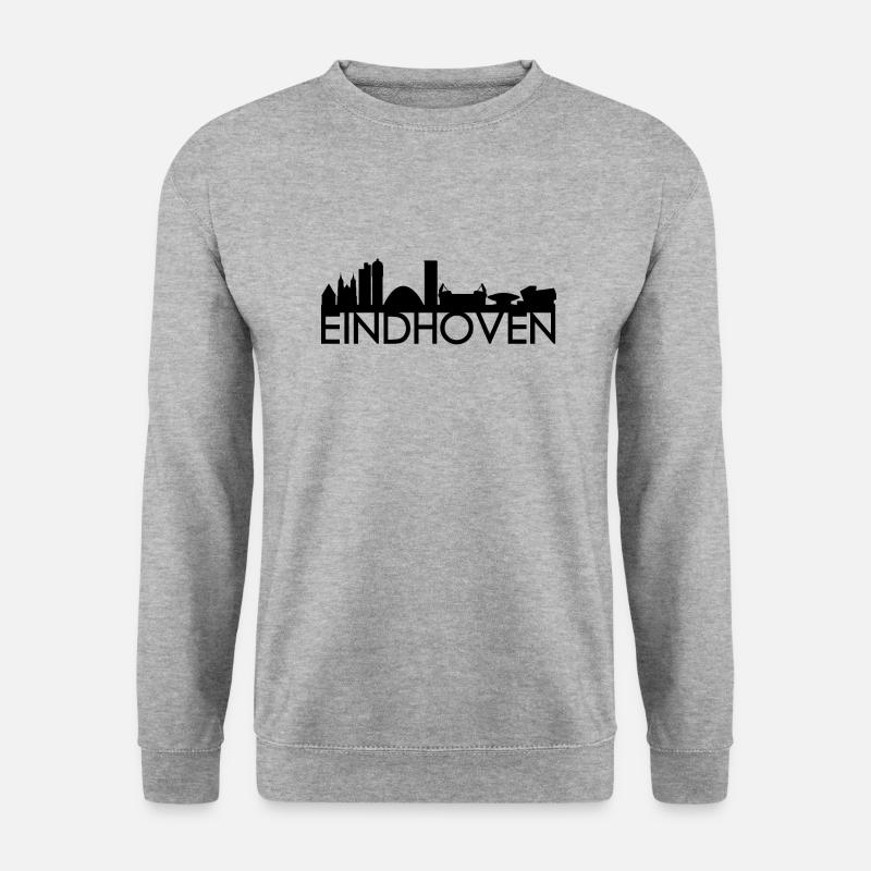 Eindhoven Niederlande Skyline Geschenk Idee - Unisex Pullover - Weißgrau meliert