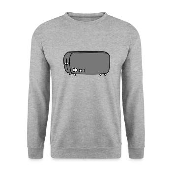 toaster brot toasten - Unisex Pullover - Weißgrau meliert - Vorne - Alina (178cm) & Michal (187cm)