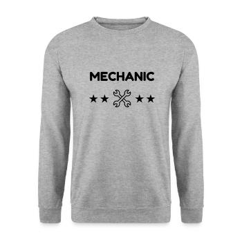 mécanique / mécanicien / mécano / garage - Sweat-shirt Unisexe - gris chiné - Devant - Alina (178cm) & Michal (187cm)