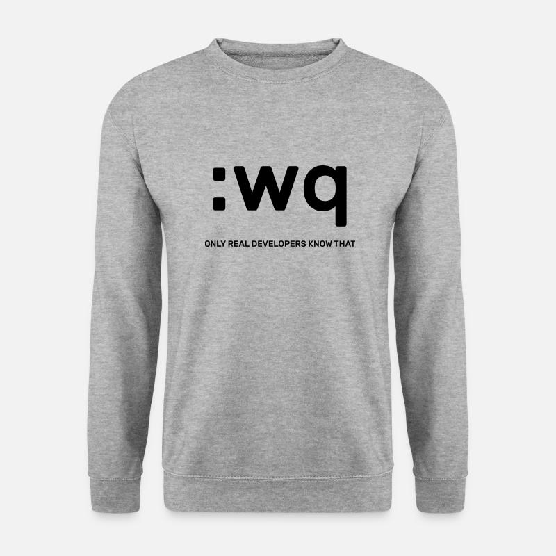 Vim Developers - Sweat-shirt Unisexe - gris chiné