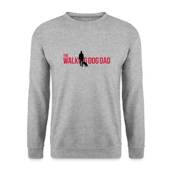 Le père chien qui marche - Sweat-shirt Unisexe - gris chiné - Devant - Alina (178cm) & Michal (187cm)
