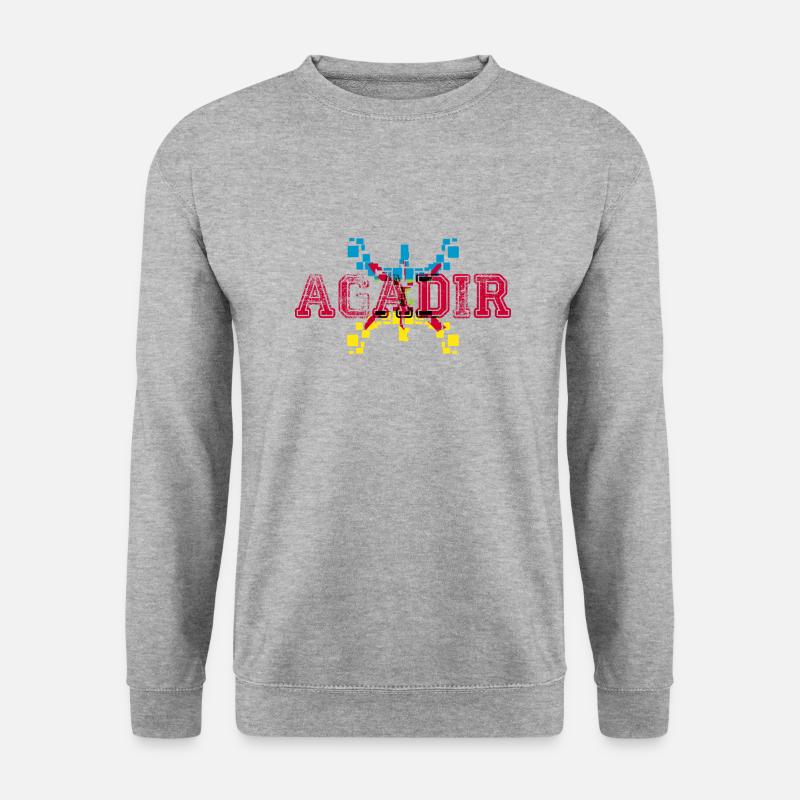 Agadir - Unisex Pullover - Weißgrau meliert