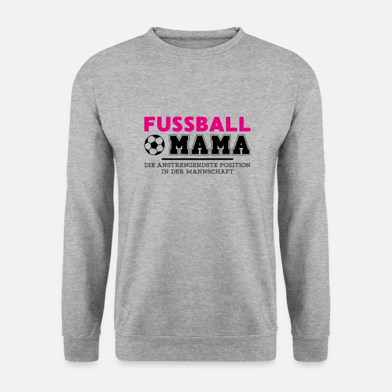 Fußball mama Spiel Geschenk Sport Ball - Unisex Pullover - Weißgrau meliert