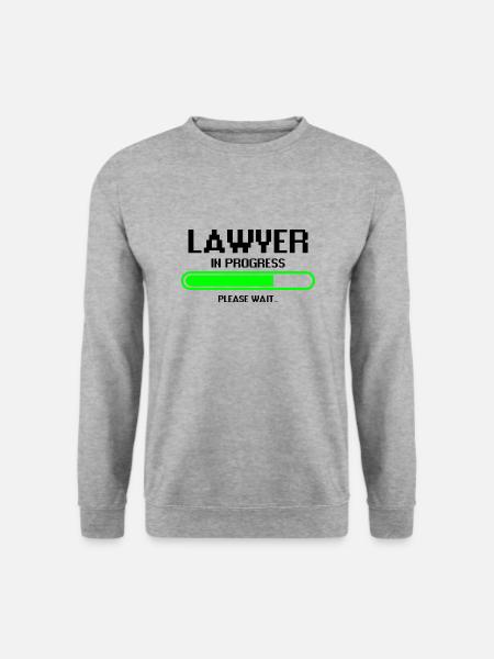 Lawyer in progress Justiz Anwalt Beruf Geschenk - Unisex Pullover - Weißgrau meliert