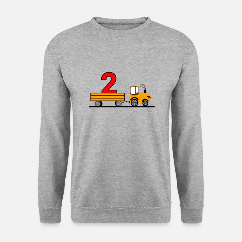 Traktor - Unisex Pullover - Weißgrau meliert