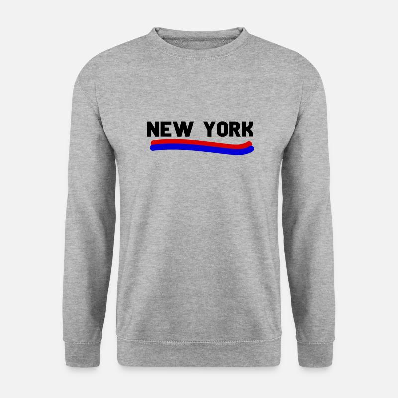 New York - Unisex Pullover - Weißgrau meliert
