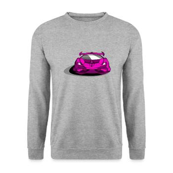 Lambo sports car purple - Unisex Sweatshirt - salt & pepper - Front - Alina (178cm) & Michal (187cm)
