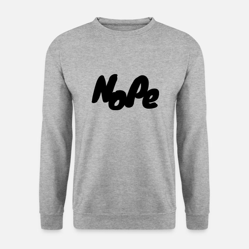 NoPe - Unisex Pullover - Weißgrau meliert