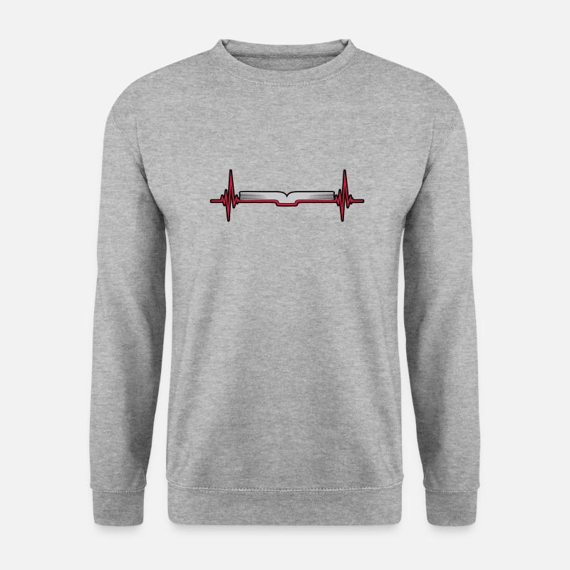 Pulse Rate Frequency Pages Book - Unisex Sweatshirt - salt & pepper