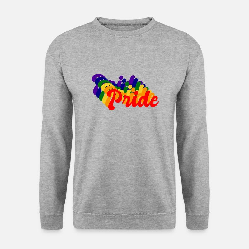 Stolz LGBT Retro - Unisex Pullover - Weißgrau meliert